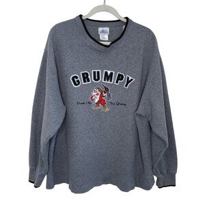 Disneyland Resort Grey "Pump Up The Grump" Grumpy Sweatshirt, XL